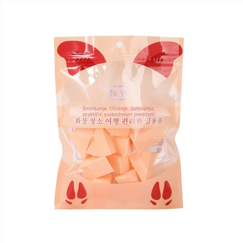 Jednokratna trokutasta spužva za puder, za suhi i mokri nanos, materijal: spužva, 15 komada po pakiranju