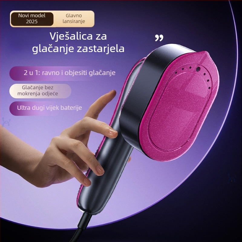 Ručni parni glačalo za odjeću, prenosivo s 3 razine temperature, posuda od aluminijske ljevaonice, AC napajanje 110/220V, kapacitet ispod 0,8 L