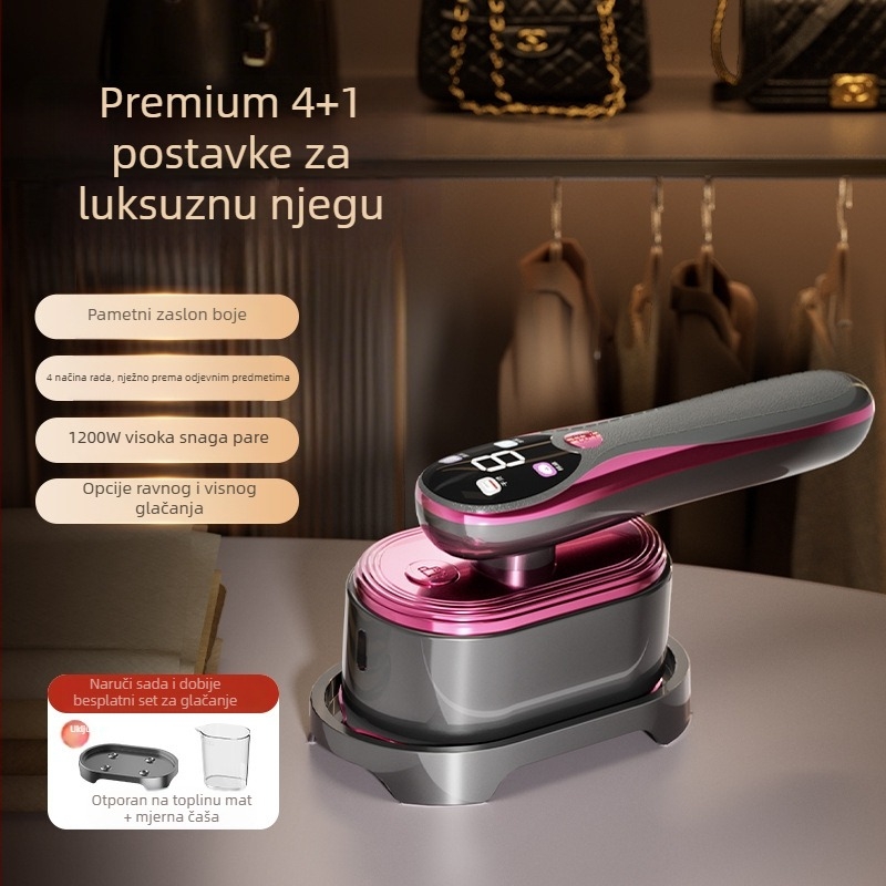 Ručni parni glačalo za odjeću, prenosivo s 3 razine temperature, posuda od aluminijske ljevaonice, AC napajanje 110/220V, kapacitet ispod 0,8 L