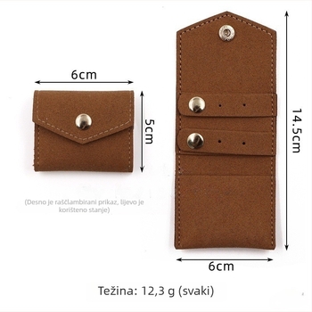 Torba za nakit – kožna clutch torba, meka konstrukcija, model 144, mogućnost prilagodbe