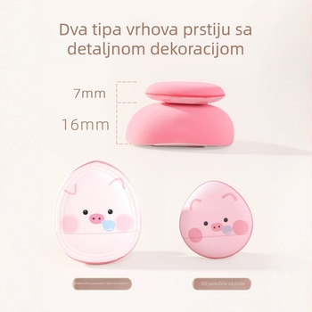 Guo Xiaoniu Zoo Serija – Set pudera za mokru i suhu uporabu, uključuje 2 mekana puffa, 1 marshmallow puff, 2 puffa za prste, kutija za pohranu; Materijali: poliester, spužva, ruby cell, elastična spužva, PU koža