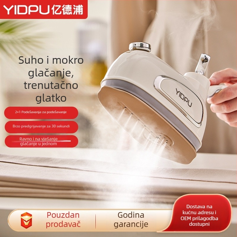 Yidepu ručni parni glačalo za odjeću, 1000 W, AC 111–240 V, kapacitet spremnika 0,9–1,3 L, postavka temperature druge razine