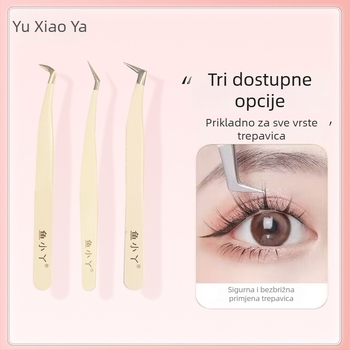 Yuxiaoya pinceta za trepavice s tehnikom laganog presađivanja i perijskog klipa, nehrđajući čelik, alat za početnike, porijeklo Guangzhou