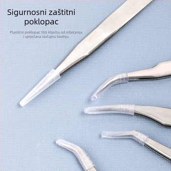 Pinceta za trepavice od nehrđajućeg čelika, šiljasti vrh, medicinska uporaba