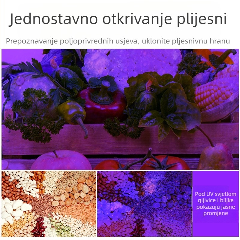 Shenyu UV svjetiljka 365 nm za provjeru banknota i identifikaciju nefrita, LED, punjiva, ultra tanka, višestruka funkcija