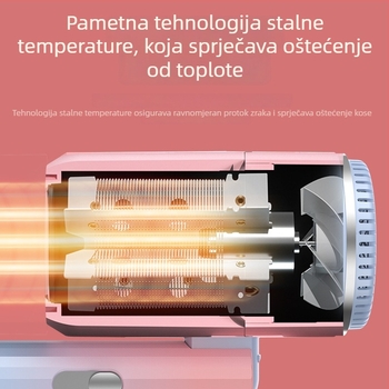 Sklopivo prijenosno sušilo za kosu, 1200W, 220V, DC motor, vruć/hladan zrak, zaštita od pregrijavanja