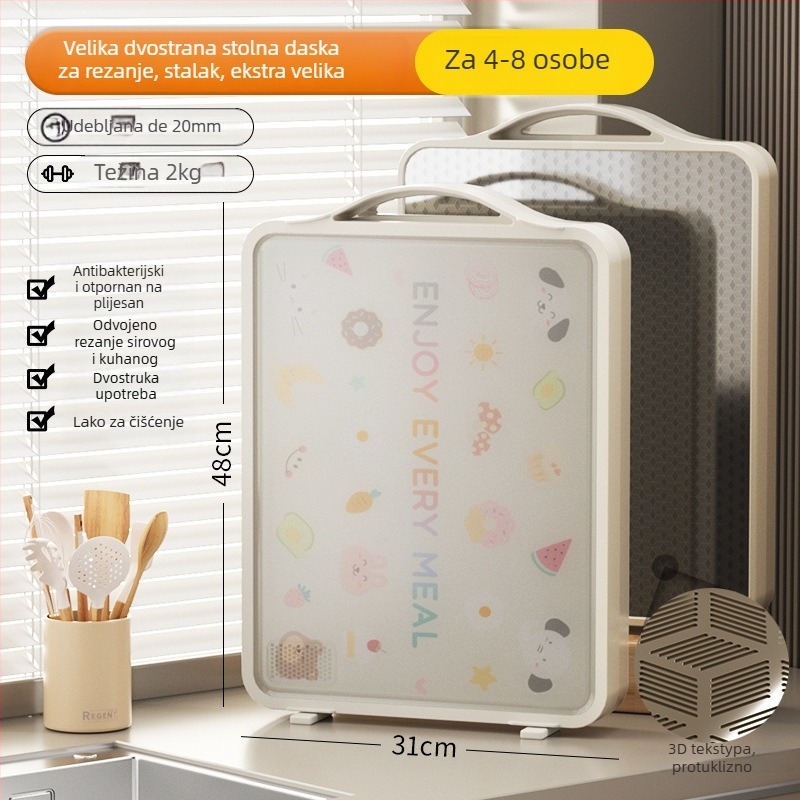 Nerđajuća čelična daska za rezanje, antibakterijska, otporna na plijesan, dvostrana, nordičkog stila, CX Cixun, Podrijetlo Yiwu