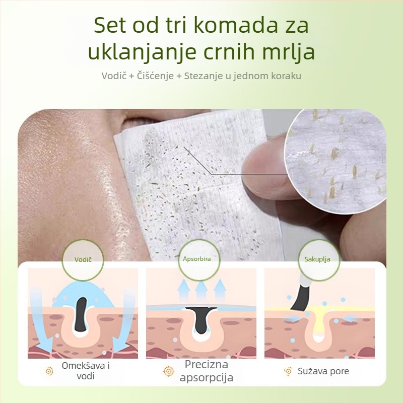 Ousiyun trodjelni set s ekstraktom bambusa za uklanjanje crnih mitisera – eksfolijacija, sužavanje pora, hidratacija i posvjetljivanje tena