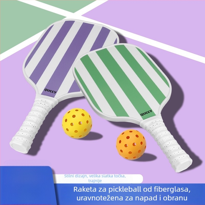 Set pickleball reketa - karbon vlakna, marka Neli, 210 g po reketa; uključuje 2 reketa, 4 lopte i torbu, ukupna težina 540 g