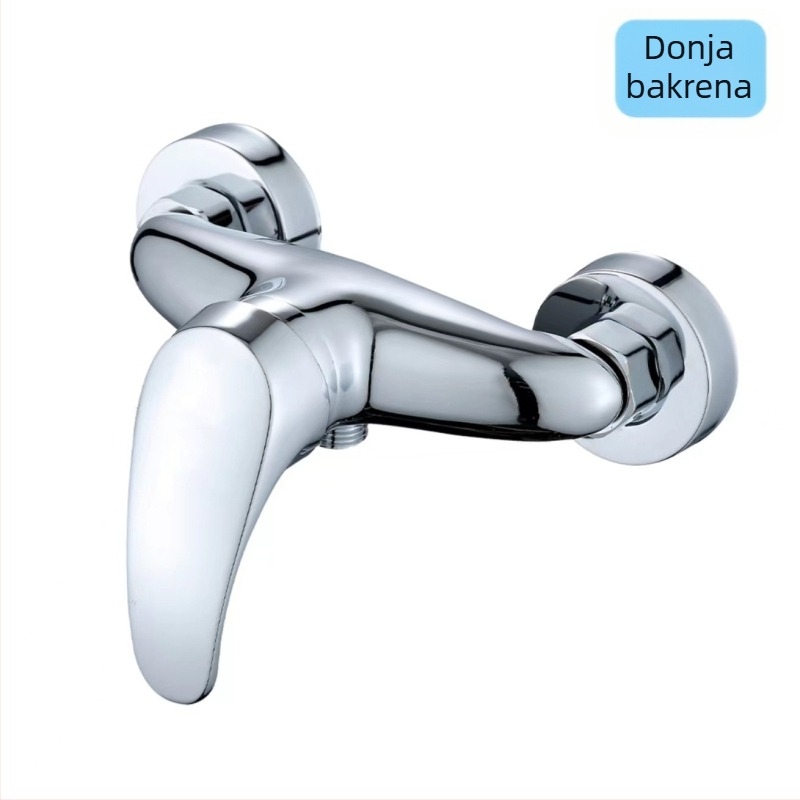 Bakreni tuš baterija, zidna montaža, miješajući ventil, keramički uložak, model Prince Shower