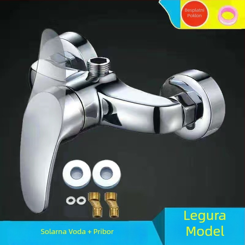 Bakreni tuš baterija, zidna montaža, miješajući ventil, keramički uložak, model Prince Shower