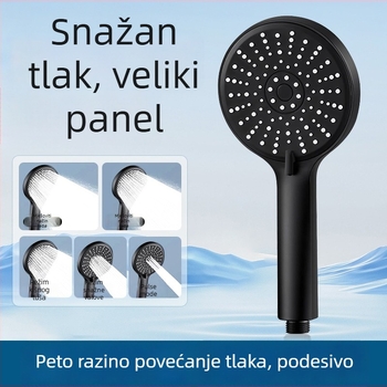 Tuš glava pod tlakom, s pet brzina prilagodljivim izlazom i univerzalnim sučeljem