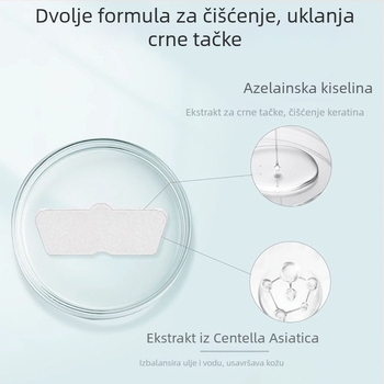 Nosni flaster za uklanjanje crnih mrlja s dviju kiseline (azelinska kiselina + salicilna kiselina) – 40 g, rok trajanja 3 godine, njega T-zone, VSEA