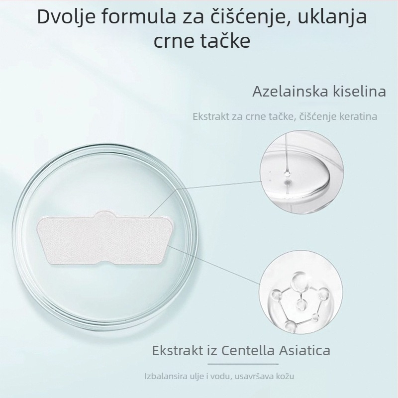 Nosni flaster za uklanjanje crnih mrlja s dviju kiseline (azelinska kiselina + salicilna kiselina) – 40 g, rok trajanja 3 godine, njega T-zone, VSEA