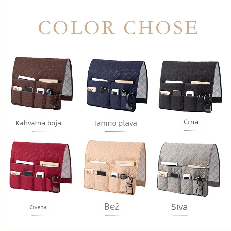 Zavjeseni organizator za pohranu — Velika SF viseća torba, materijal Chun yafang, jednostavan i moderan ploski dizajn, višenamjenski za časopise, daljinske upravljače, kozmetiku i knjige.