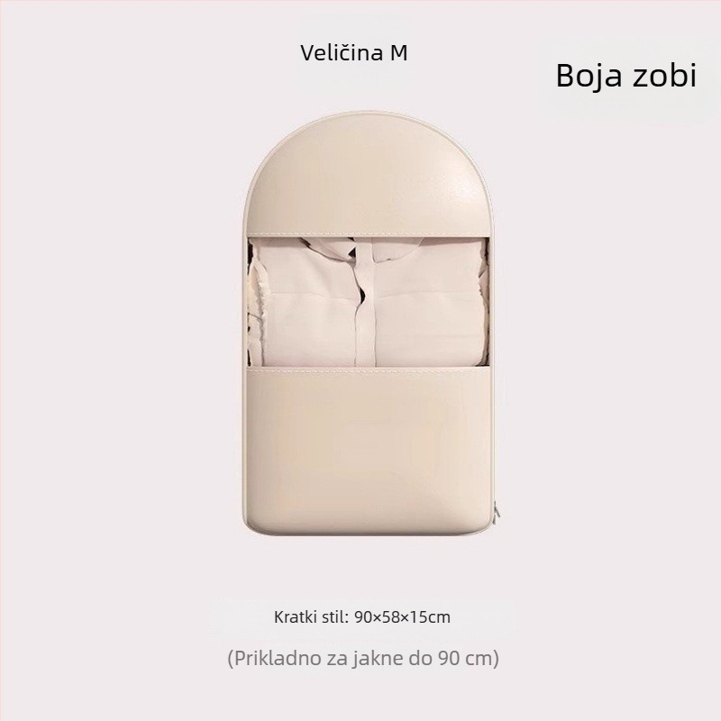 Vješena torba za pohranu kaputa – satenski materijal, otporna na prašinu i vlagu, jednostavan i moderan stil, pohrana u spavaćoj sobi