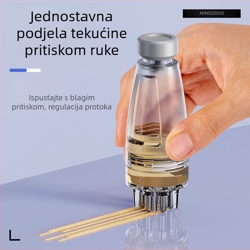 Poseban aplikator za vlasište s kugličnim vrhom za eterična ulja i nutritivne tekućine – prijenosni masažer s ugrađenom baterijom 800–1000 mAh, IPX0