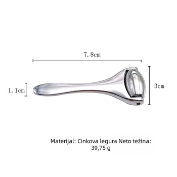 Ručni metalni masažer za oči s štapićem za nanošenje kreme i masažnom kuglom, pozitivni ioni, 1 brzina, za kućnu upotrebu