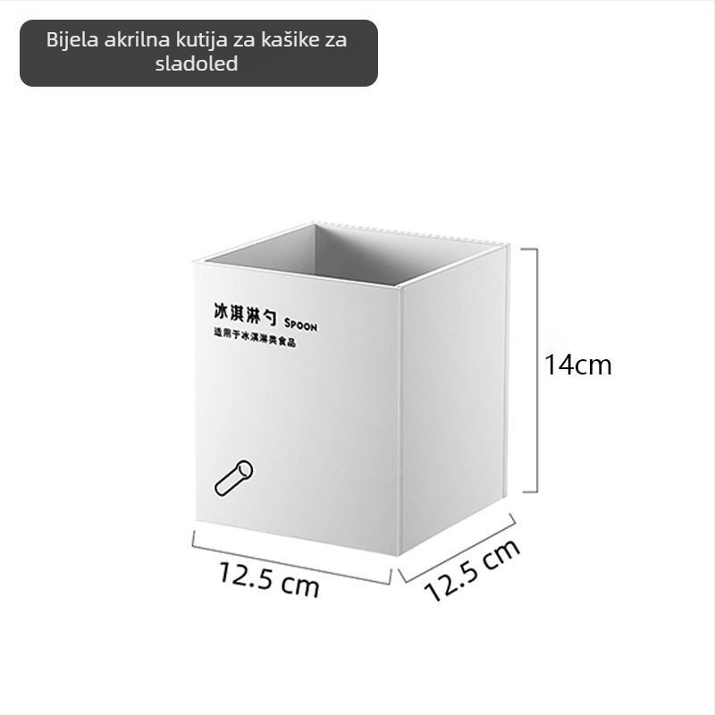 Kutija za pohranu slamki i papirnatih maramica, plastika, glatka površina, kvadratni oblik, moderni minimalistički stil