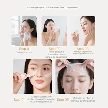 Qingxi Maska za lice s kolagenom i peptidom – Peel-off, 50 ml, Hidratacija, Učvršćivanje, Umirivanje; Bez ispiranja