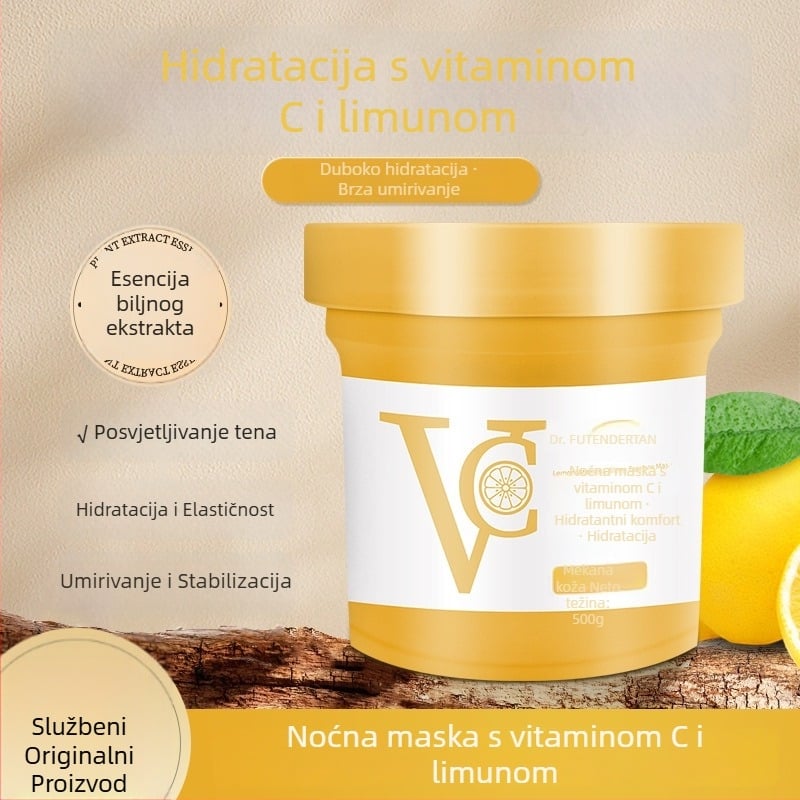 Dr. Bounce Noćna maska s limunom i vitaminom C — krem-gel maska, hidratizira i smiruje kožu, pogodna za normalnu kožu, trajanje 3 godine