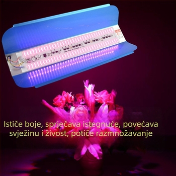 LED svjetiljka za rast biljaka, 100W, 100 LED dioda, 1000 lm, IP65, vijek trajanja 50000 h