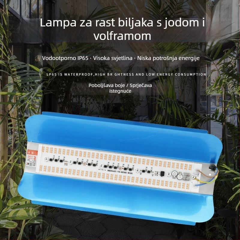 LED svjetiljka za rast biljaka, 100W, 100 LED dioda, 1000 lm, IP65, vijek trajanja 50000 h