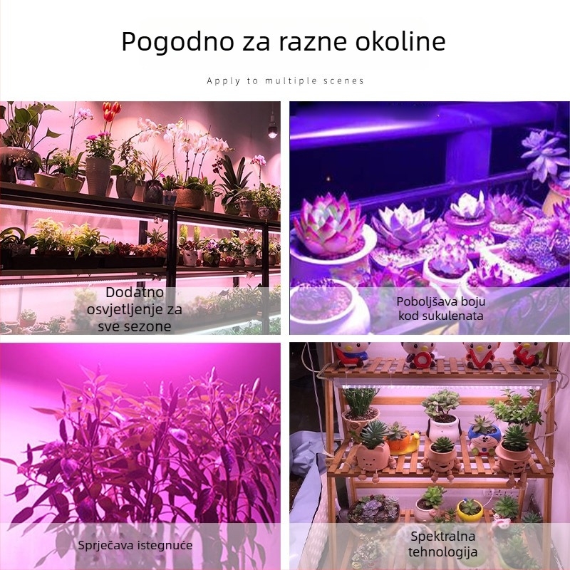 LED svjetiljka za rast biljaka, 100W, 100 LED dioda, 1000 lm, IP65, vijek trajanja 50000 h