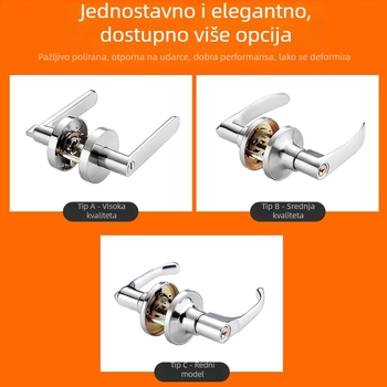 Brava za protupožarna vrata – retrofit s ključem • nehrđajući čelik • model: modificirani prolazni zaključavanje s ključem • za protupožarna vrata • moderni minimalistički dizajn • težina 700 g