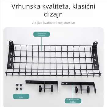 Držač za kabele ispod radnog stola, čelični materijal, jednostavan i moderan stil, pohranjivanje na radnom stolu (Materijal: čelik; Stil: jednostavan i modern; Datum izlaska: ljeto 2013; Zznačka: Three cats)