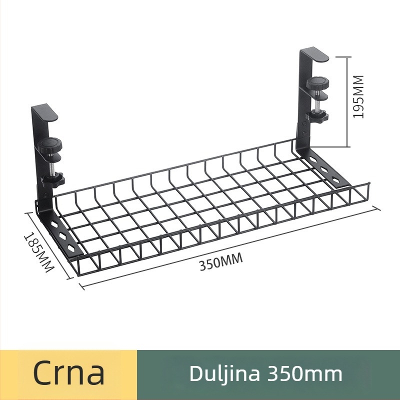 Držač za kabele ispod radnog stola, čelični materijal, jednostavan i moderan stil, pohranjivanje na radnom stolu (Materijal: čelik; Stil: jednostavan i modern; Datum izlaska: ljeto 2013; Zznačka: Three cats)