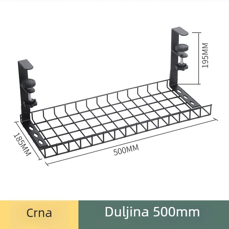 Držač za kabele ispod radnog stola, čelični materijal, jednostavan i moderan stil, pohranjivanje na radnom stolu (Materijal: čelik; Stil: jednostavan i modern; Datum izlaska: ljeto 2013; Zznačka: Three cats)