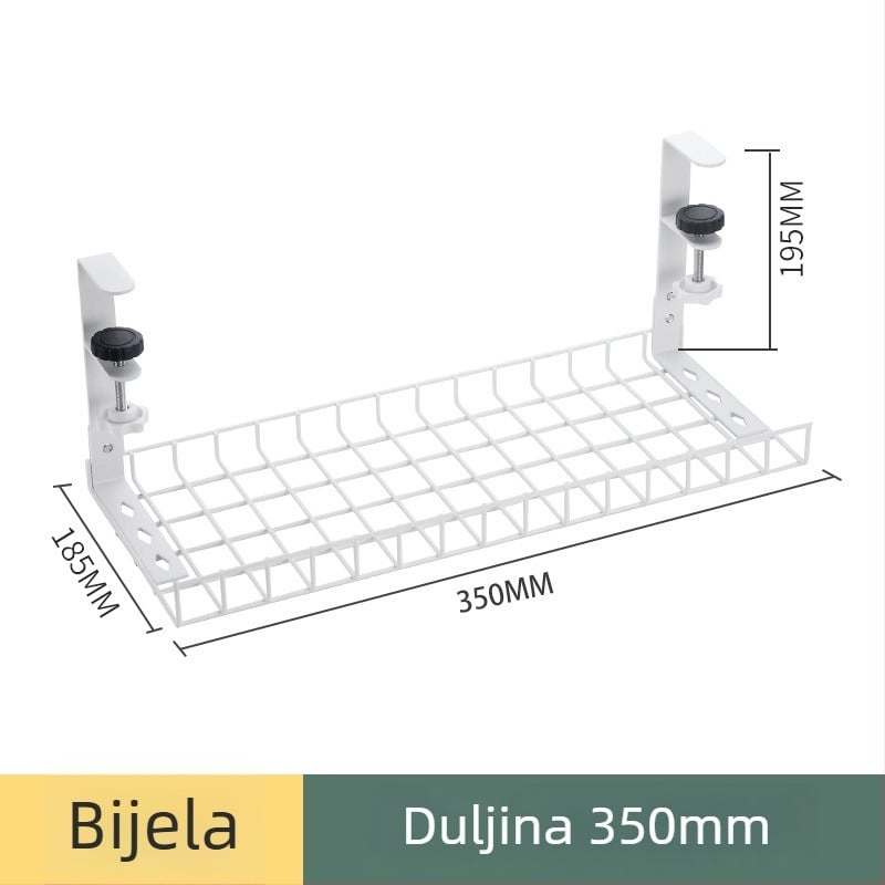 Držač za kabele ispod radnog stola, čelični materijal, jednostavan i moderan stil, pohranjivanje na radnom stolu (Materijal: čelik; Stil: jednostavan i modern; Datum izlaska: ljeto 2013; Zznačka: Three cats)