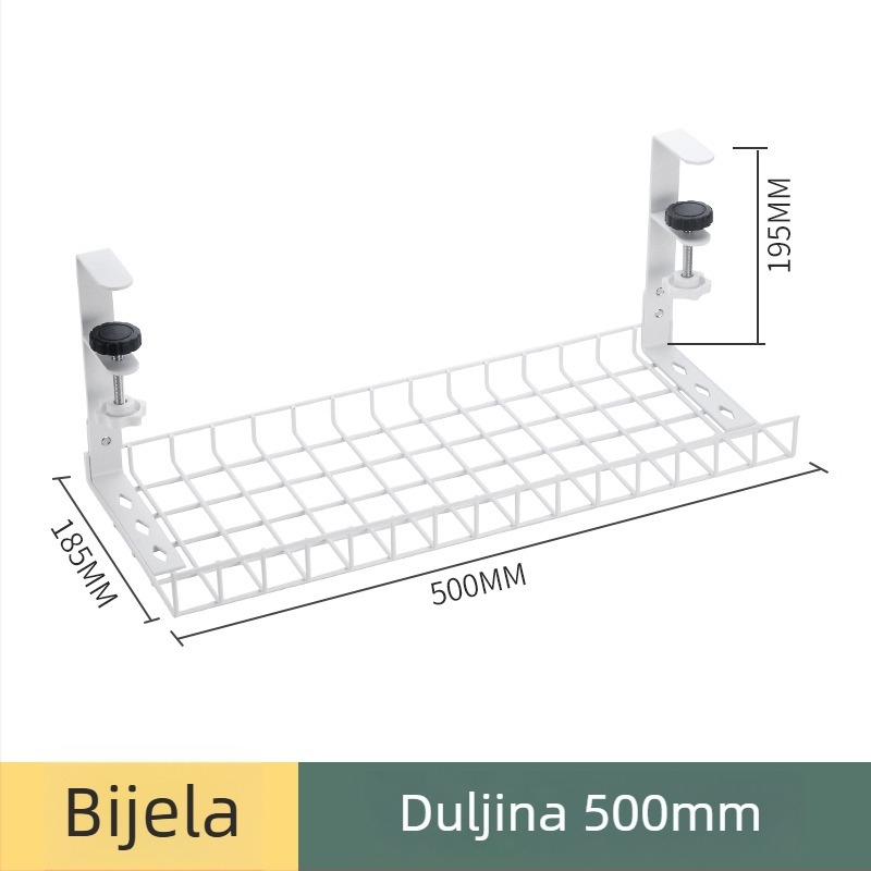 Držač za kabele ispod radnog stola, čelični materijal, jednostavan i moderan stil, pohranjivanje na radnom stolu (Materijal: čelik; Stil: jednostavan i modern; Datum izlaska: ljeto 2013; Zznačka: Three cats)