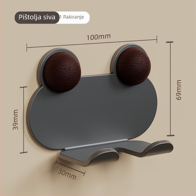 Zidni metalni organizator kablova bez bušenja, s jednim kukom, za kuhinjske kabelе