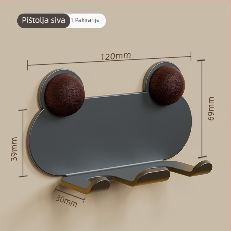 Zidni metalni organizator kablova bez bušenja, s jednim kukom, za kuhinjske kabelе