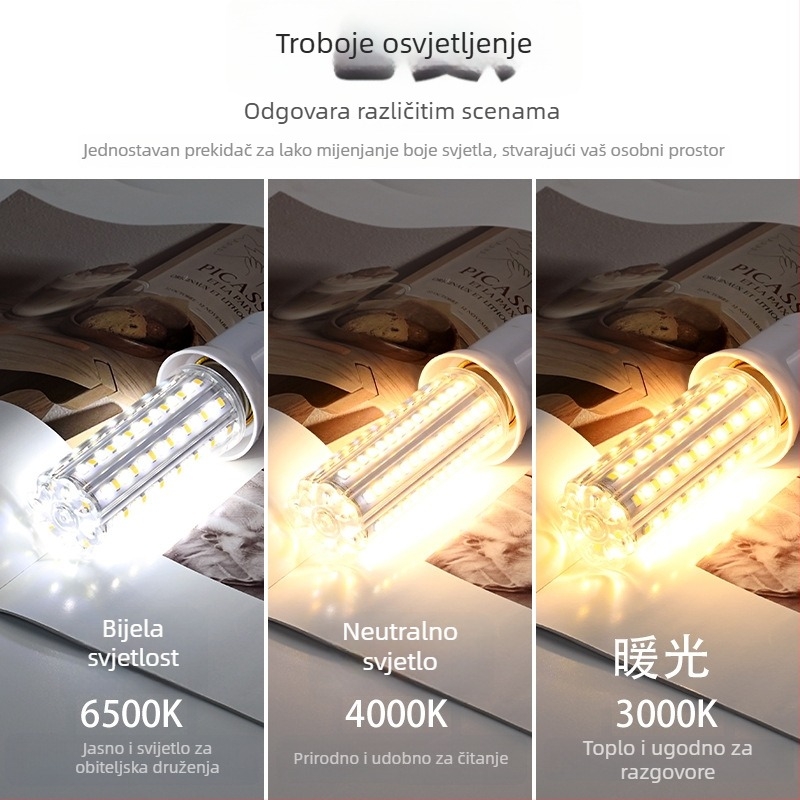 LED kukuruzna lampica – zaštita očiju, bez treperenja, 20W • 112 LED • 2000 lm • 360° snop • E27 priključak