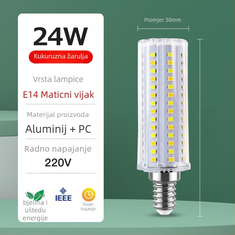 LED kukuruzna lampica – zaštita očiju, bez treperenja, 20W • 112 LED • 2000 lm • 360° snop • E27 priključak