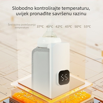 DL-568 grijac mlijeka za bebe, USB punjiv, 5V, 18W, mehanički način rada, bez tajmera, prijenosni grijač bočica