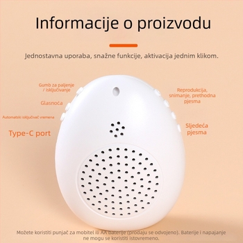 Uređaj za obuku ptica – trener govora papiga, plastično kućište, marka Happy Parrot, za ptice