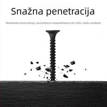 Vijci za samorezno s konusnom glavom, fosfatirani, čelik 1022, klasa 8,8, standard GB/T 14210-1993