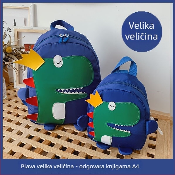 Dječji ruksak s dinosaurom – prozračan, otporan na habanje, unisex, za školu, podstava od poliestera