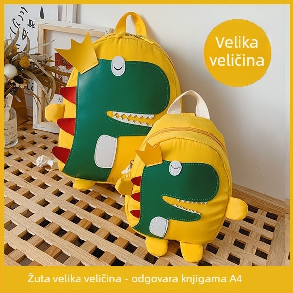 Dječji ruksak s dinosaurom – prozračan, otporan na habanje, unisex, za školu, podstava od poliestera