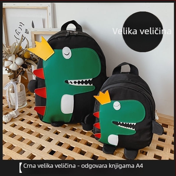 Dječji ruksak s dinosaurom – prozračan, otporan na habanje, unisex, za školu, podstava od poliestera