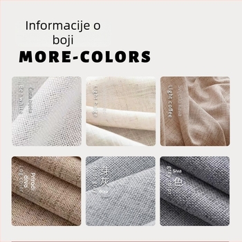 Poliesterska gazasta zavjesa, bojena na pređu, prozirna, jednobojna, s teleskopskom šipkom, za kupaonu, balkon i ulaz