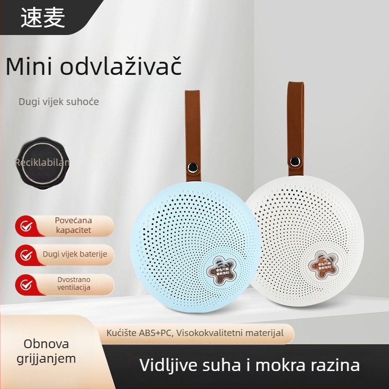 Mini odvlaživač za garderobu, prostorije do 10 m², 1 L spremnik, odvlaživanje 1 L/h