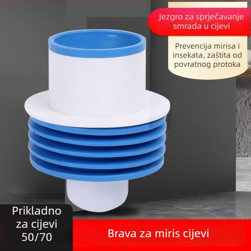 Plastični blokirani podni odvod s anti-miris zatvaranjem i ventilom za sprječavanje povratnog toka, britski stil kanalizacije