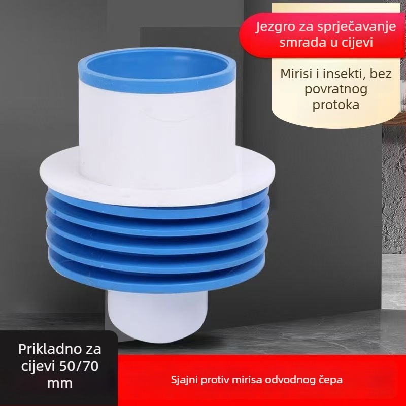 Plastični blokirani podni odvod s anti-miris zatvaranjem i ventilom za sprječavanje povratnog toka, britski stil kanalizacije