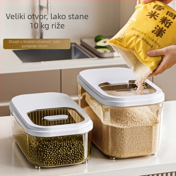Kutija za skladištenje riže, otporna na vlagu, plastična, moderni minimalistički stil