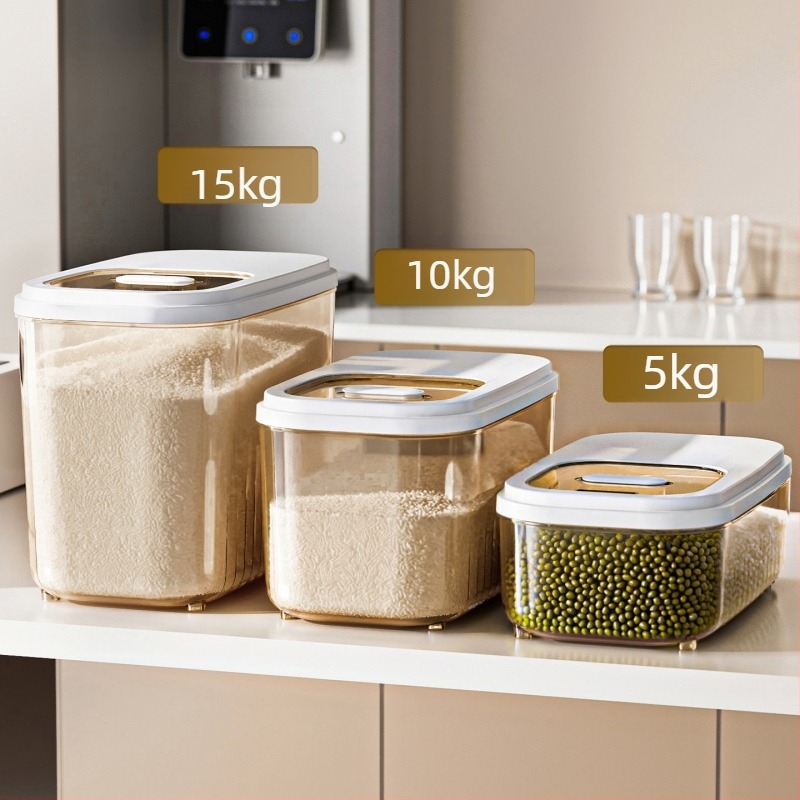 Kutija za skladištenje riže, otporna na vlagu, plastična, moderni minimalistički stil